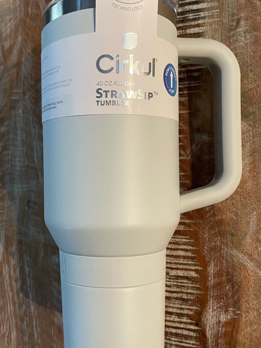 Cirkul StrawSip 40 oz Tumbler - Light Gray